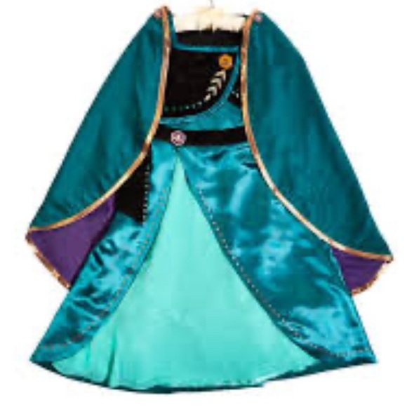 Disney Store Anna Dress Frozen II size 7/8 with cape - Picture 1 of 8